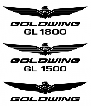 Aufkleber Goldwing Logo  2er Set